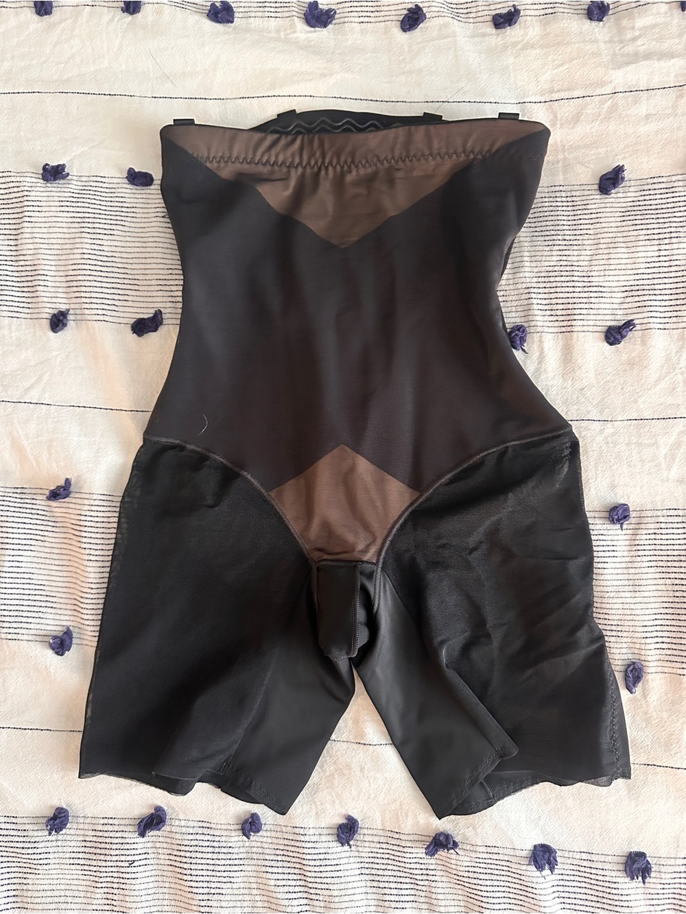 Honeylove Black and Brown High-Waist Shapewear Shorts